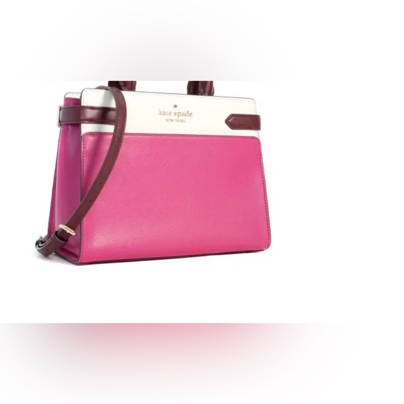 Kate Spade Color Block Pink Multi Color Handbag with wallet - Picture 2 of 10